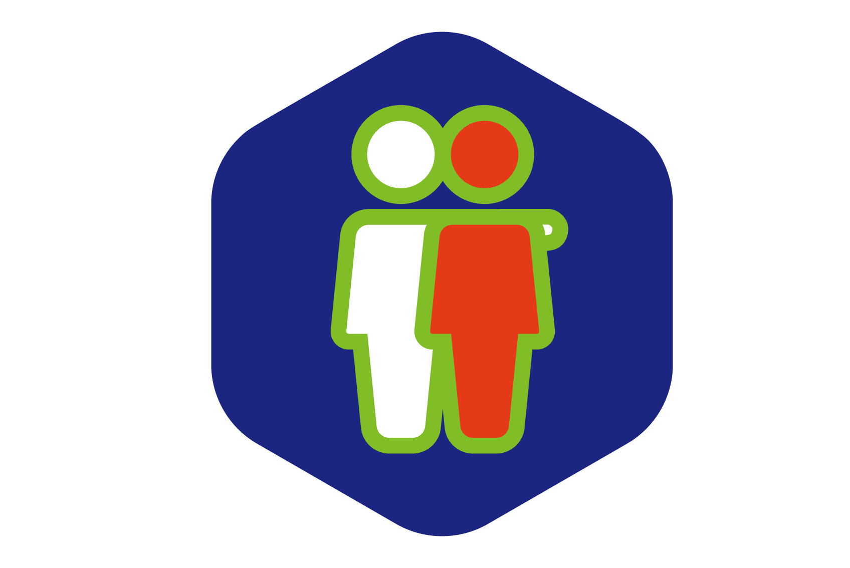 icon of two people hugging